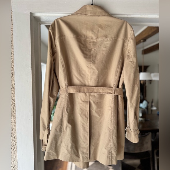 MICHAEL Michael Kors Khaki Double-Breasted Trench Coat with Belt - Picture 3 of 4